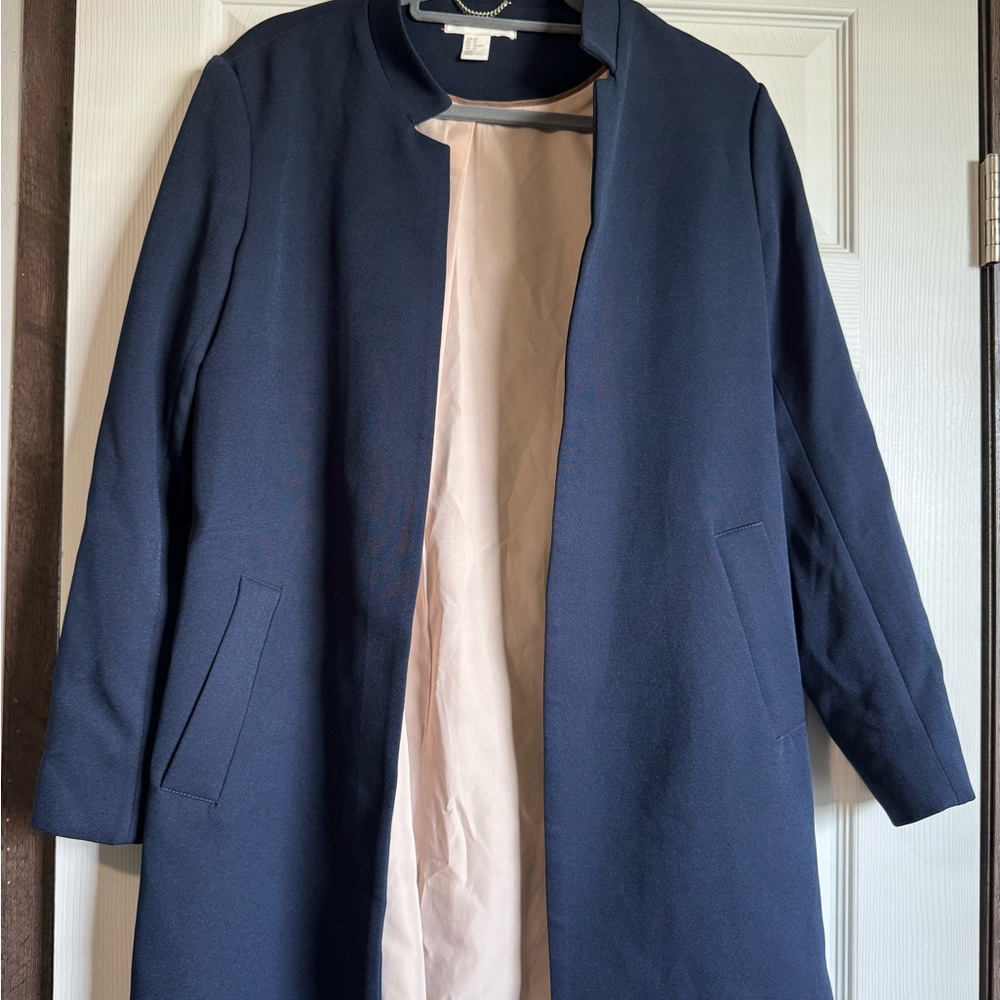 H&M Navy Blue Trench Coat